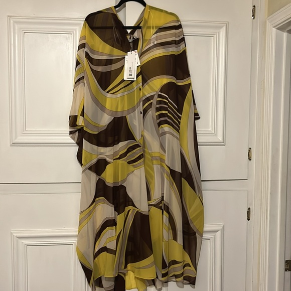 Zara Chiffon Button Down Kaftan Size M NWT - Picture 2 of 7